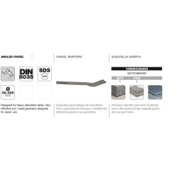 Cincel DIN-8035 SDS-Max Tivoly angular