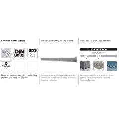 Cincel DIN-8035 SDS-Max dentado metal duro Tivoly Cincel DIN-8035 SDS-Max dentado metal duro Tivoly