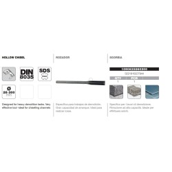 Rozador DIN-8035 SDS-Max Tivoly