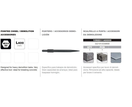 Puntero hexagonal 30mm Tivoly