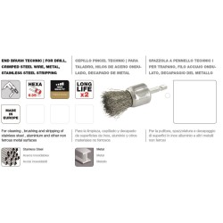 Cepillo cilíndrico pincel Tivoly hilo ondulado