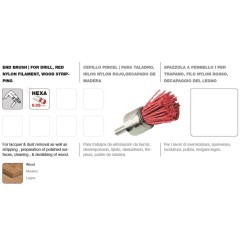 Cepillo cilíndrico pincel Tivoly hilo nylon para madera Cepillo cilíndrico pincel Tivoly hilo nylon para madera