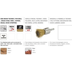 Cepillo cilíndrico pincel Tivoly hilo ondulado latón