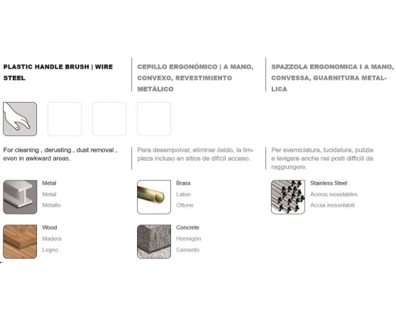 Cepillo ergonómico mango plástico Tivoly