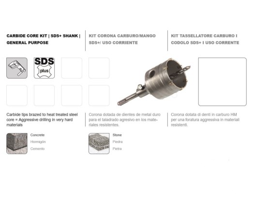 Corona de hormigón SDS+ de Tivoly