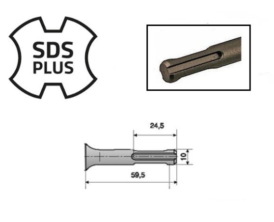 Broca DIN-8035 metal duro SDS MAX hormigón