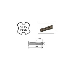 Adaptador puntas 1/4" ajuste rápido SDS+ Tivoly