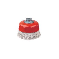 Cepillo taza alambre ondulado plastificado Jaz