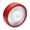 Rueda nylon-poliuretano NP pletina inoxidable fija