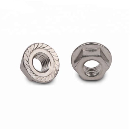 Tuerca hexagonal con brida DIN 6923 inoxidable