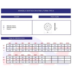 Arandela dentada DIN-6798A